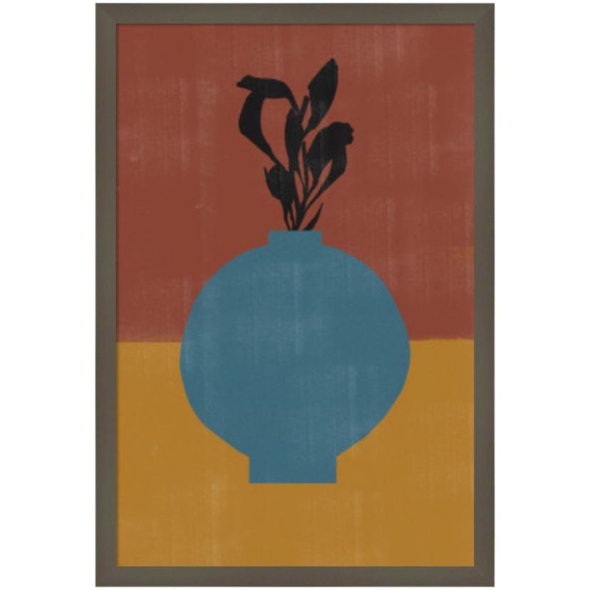 Vase No 9 by The MIUUS STUDIO Wood Framed Wall Art Print