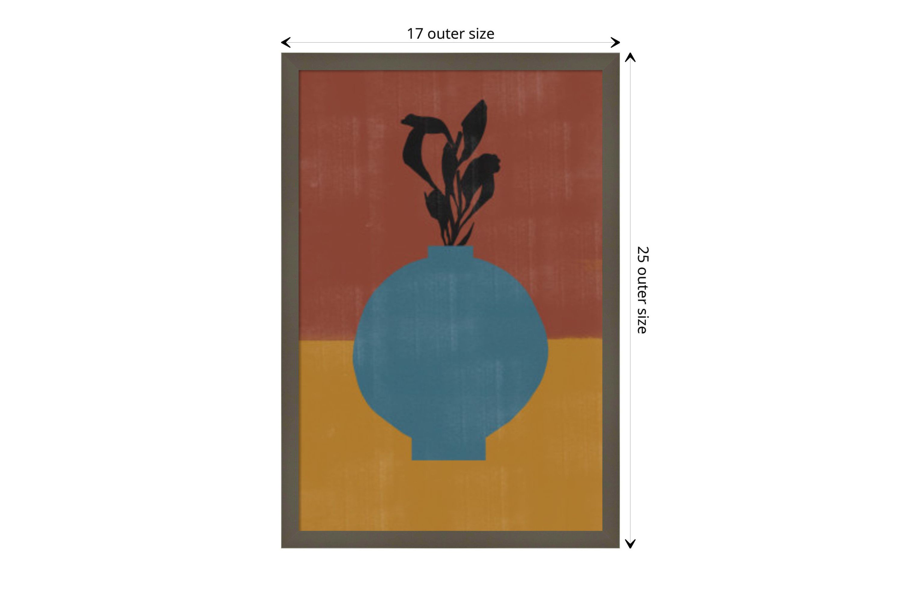 Vase No 9 by The MIUUS STUDIO Wood Framed Wall Art Print