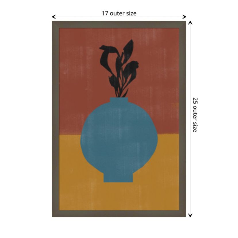 Vase No 9 by The MIUUS STUDIO Wood Framed Wall Art Print