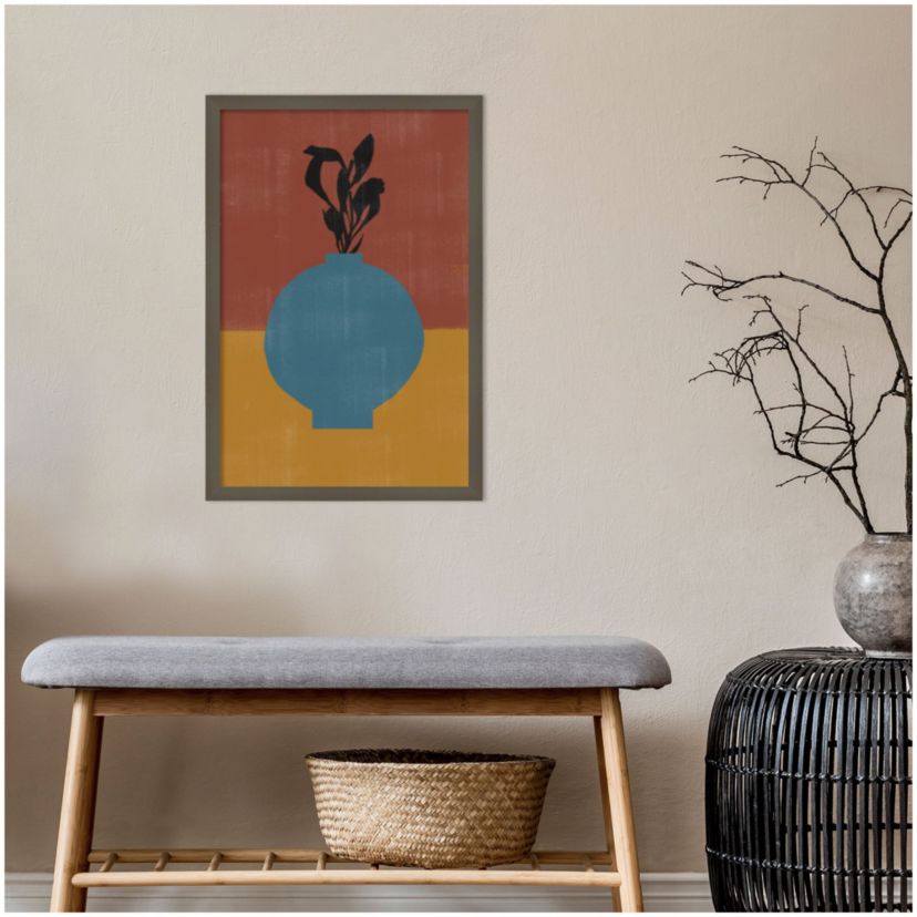 Vase No 9 by The MIUUS STUDIO Wood Framed Wall Art Print