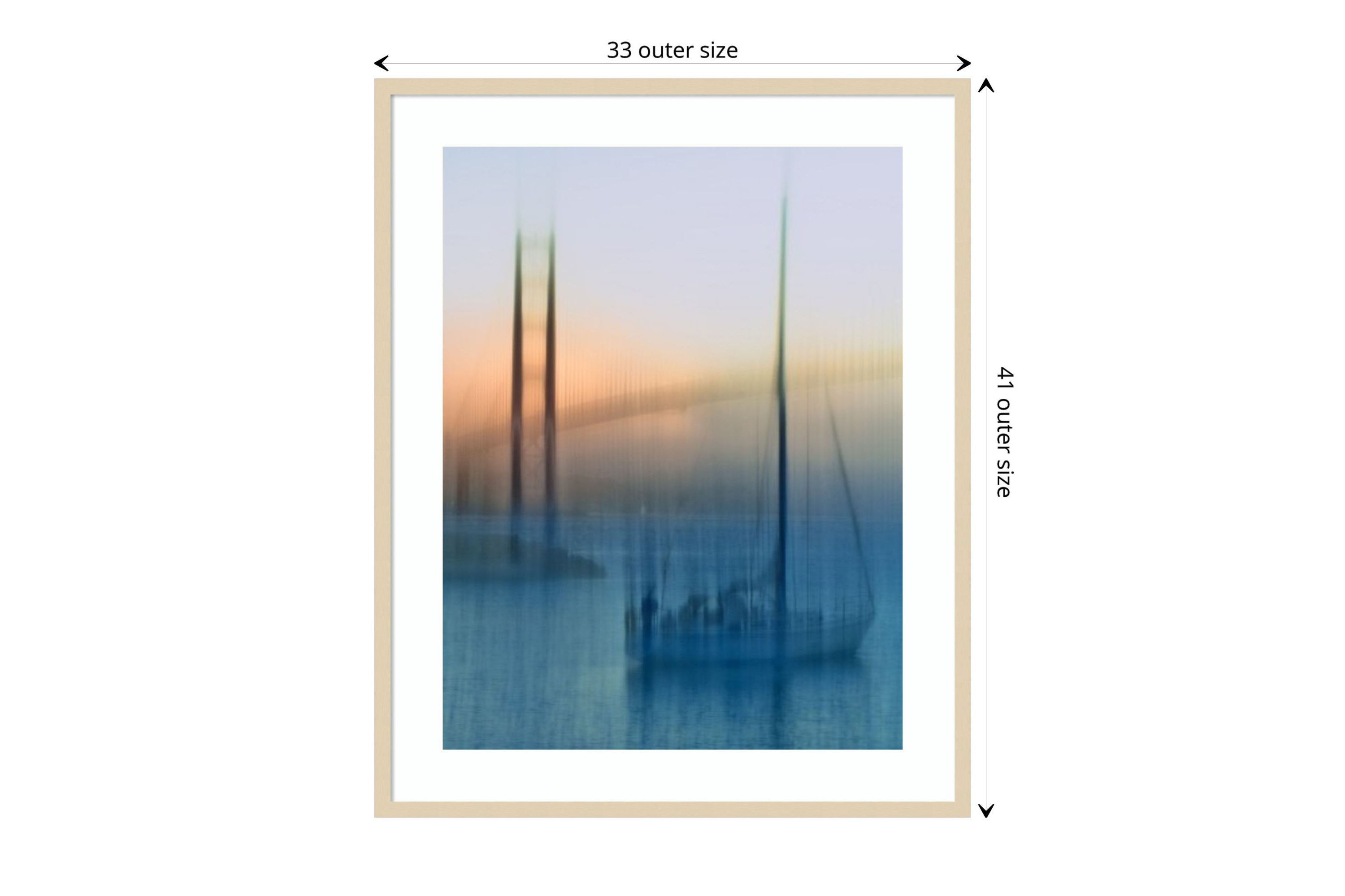 Sailboats on the Bay by Jerry Berry Wood Framed Wall Art Print