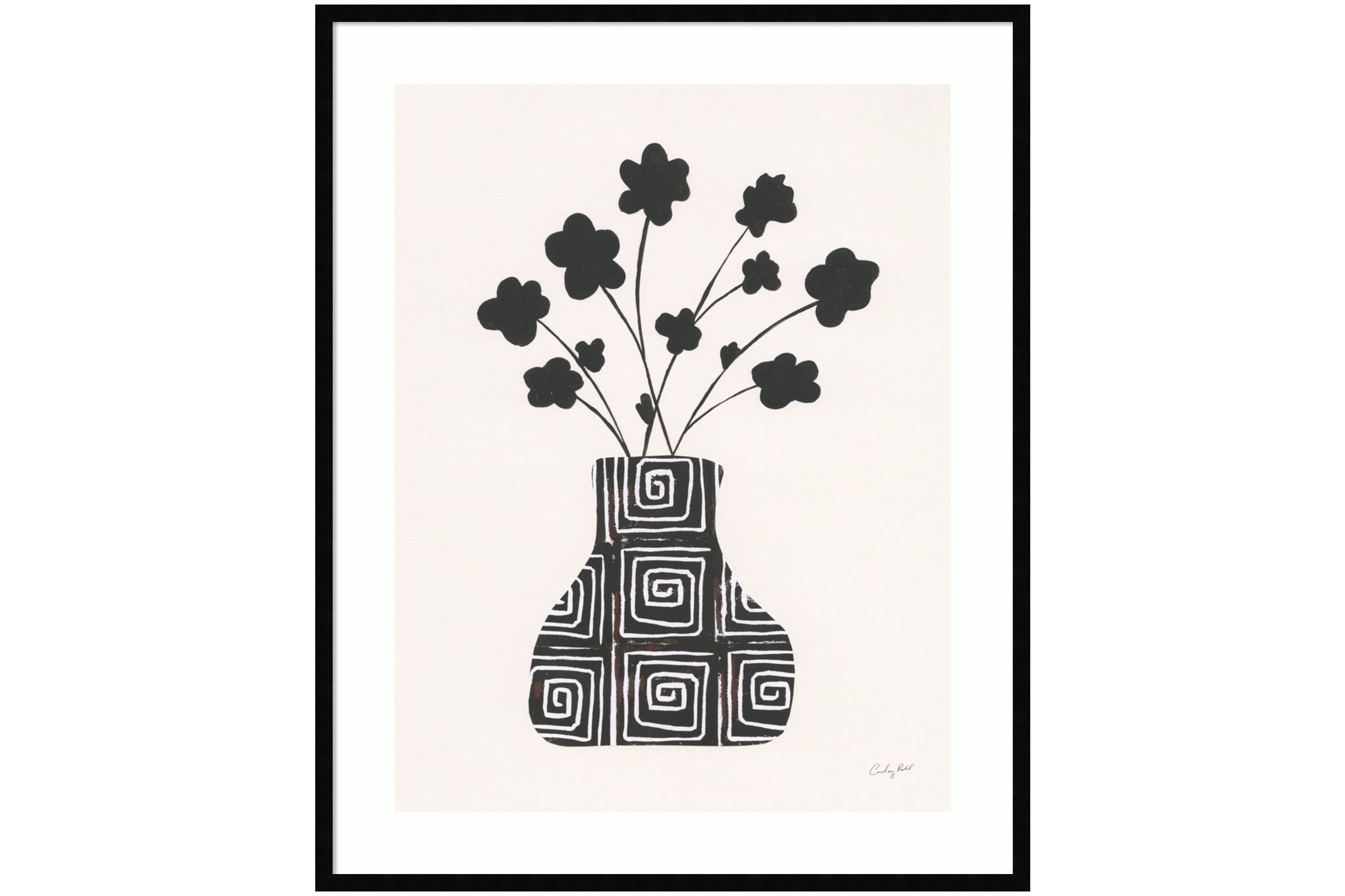 Shadow Vessel II by Courtney Prahl Wood Framed Wall Art Print