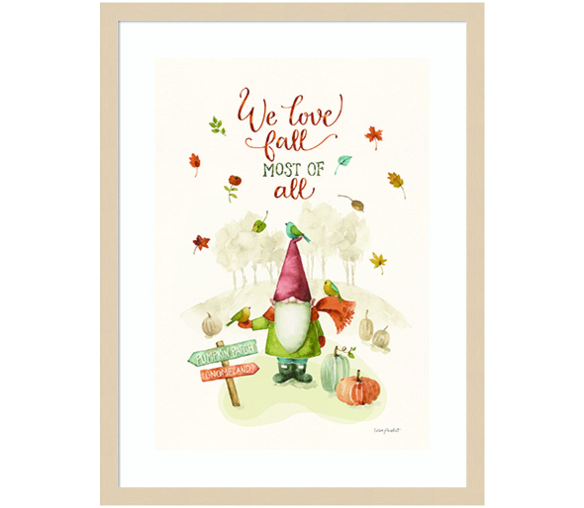 Pumpkin Patch II by Lisa Audit Wood Framed Wall Art Print