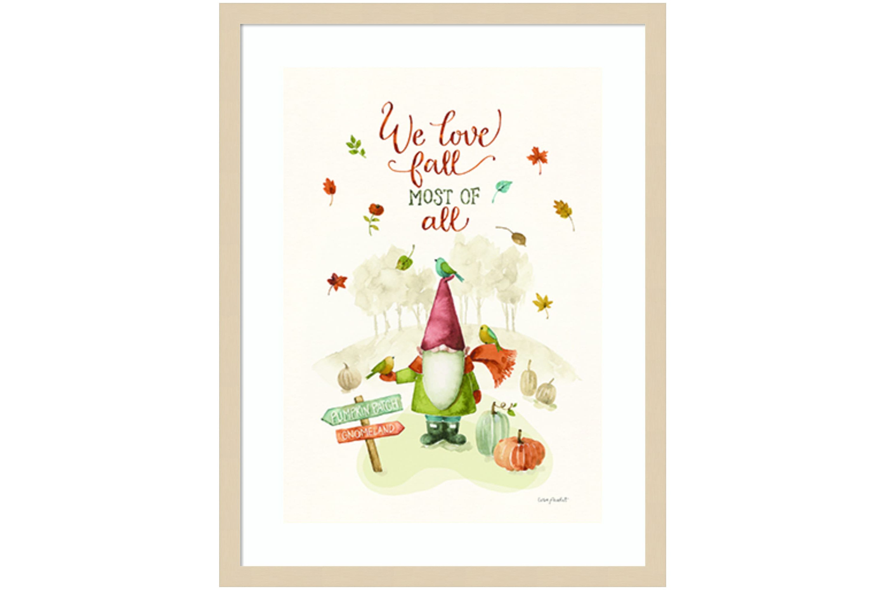 Pumpkin Patch II by Lisa Audit Wood Framed Wall Art Print