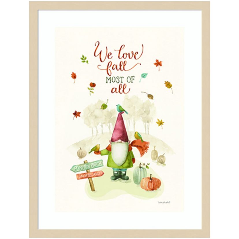 Pumpkin Patch II by Lisa Audit Wood Framed Wall Art Print