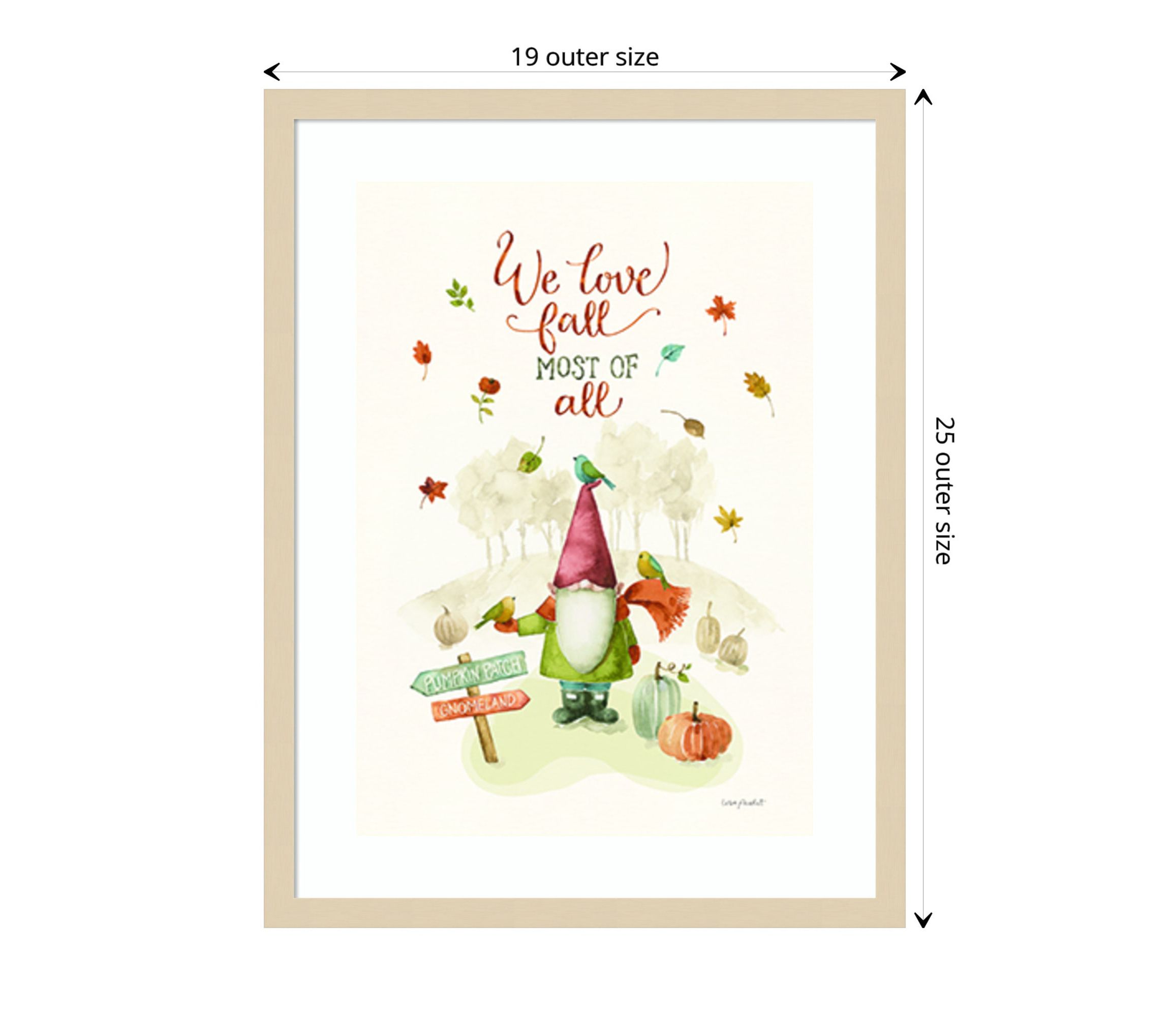 Pumpkin Patch II by Lisa Audit Wood Framed Wall Art Print