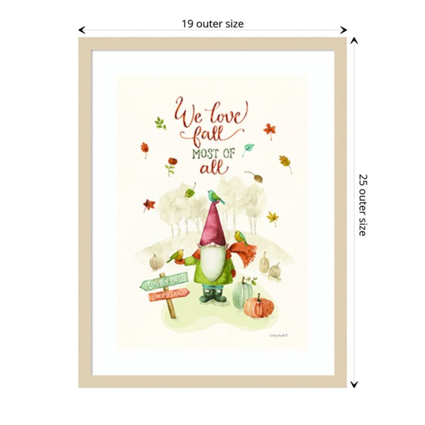 Pumpkin Patch II by Lisa Audit Wood Framed Wall Art Print