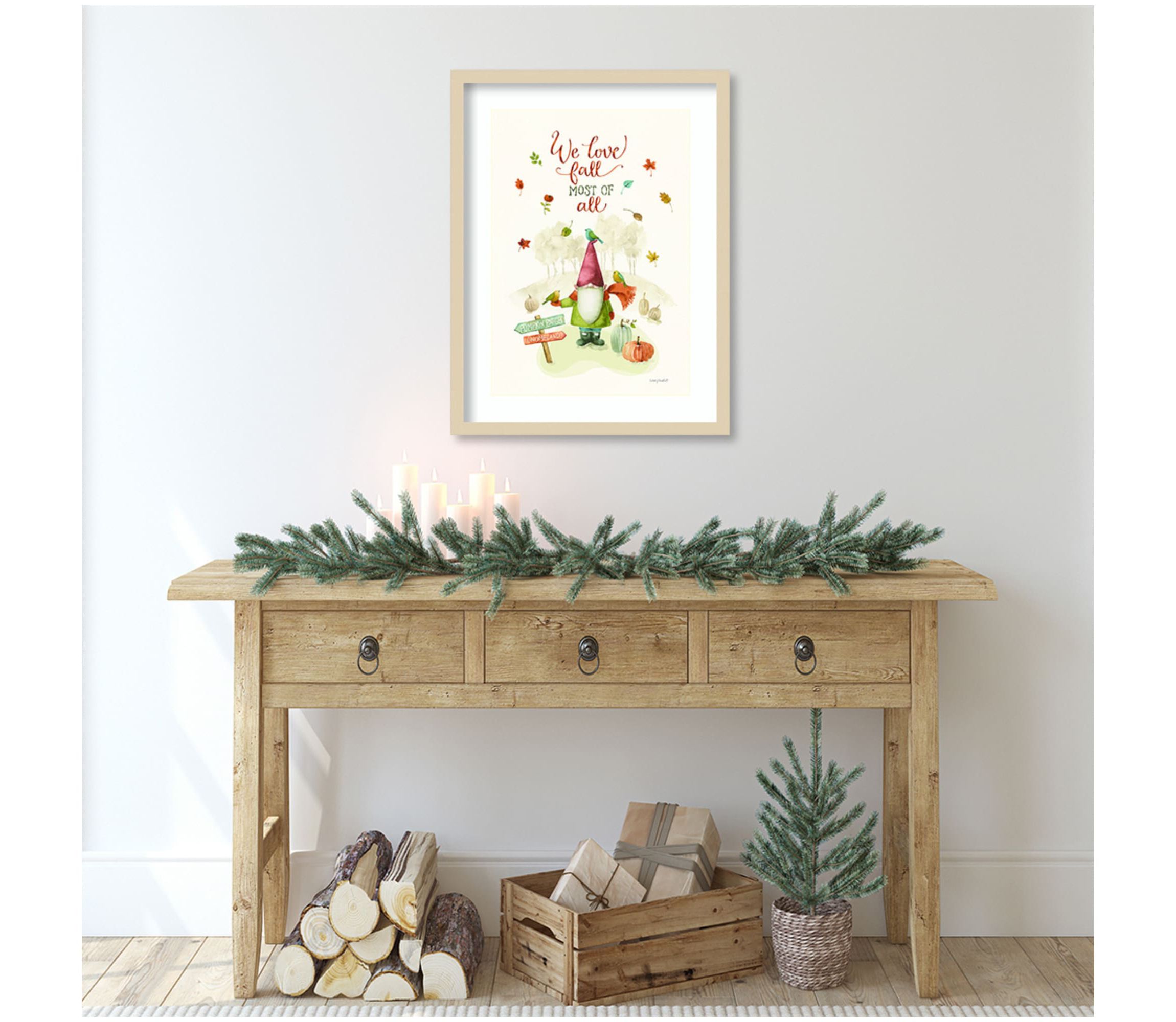 Pumpkin Patch II by Lisa Audit Wood Framed Wall Art Print