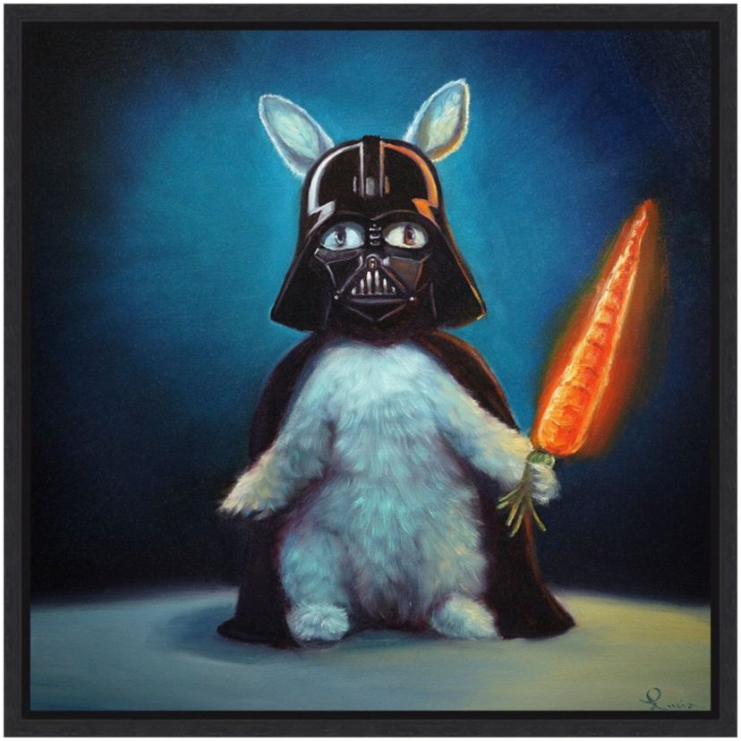 Bunny Vader Framed Canvas Wall Art Print