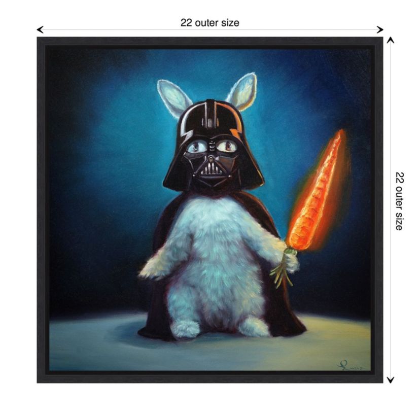 Bunny Vader Framed Canvas Wall Art Print