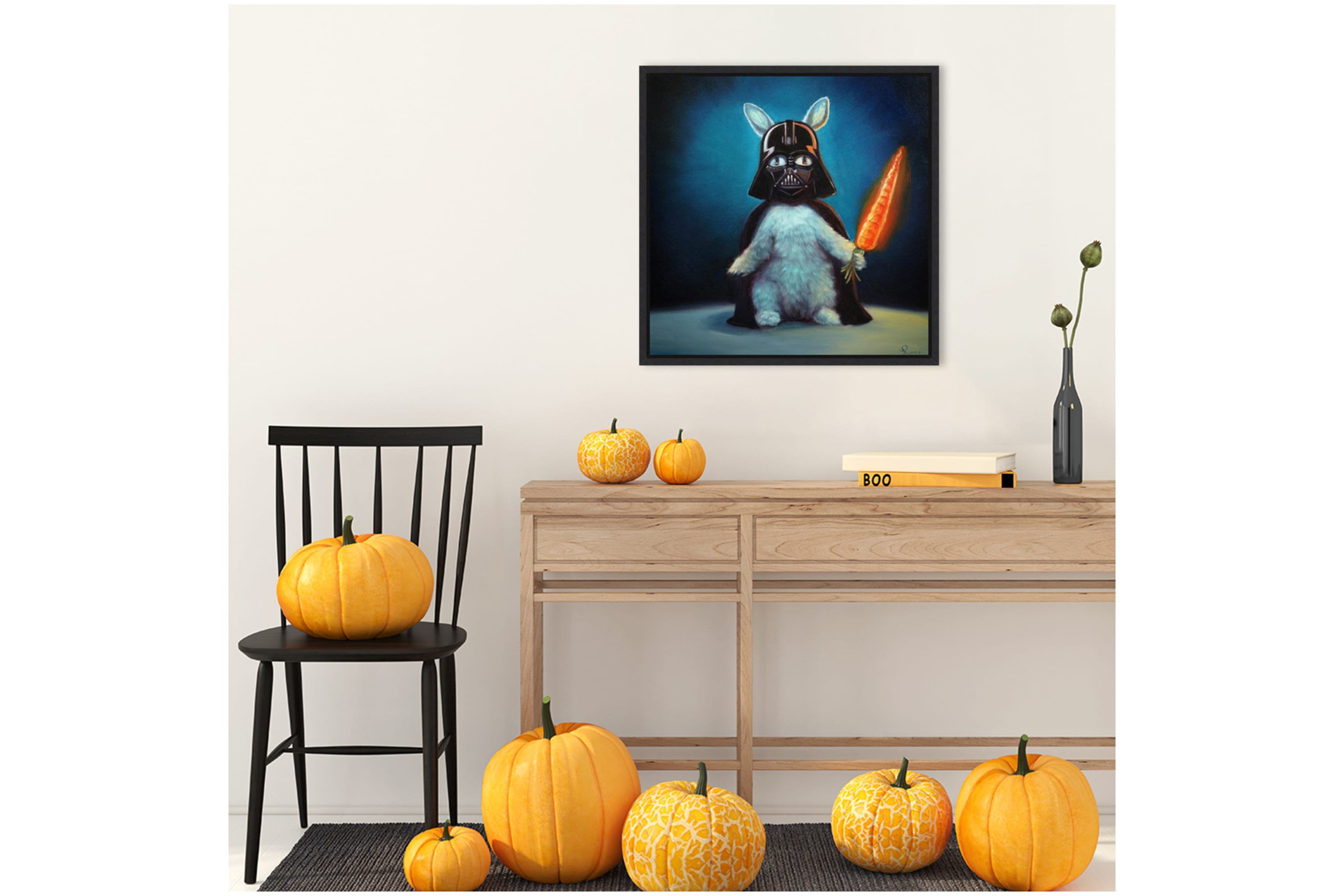 Bunny Vader Framed Canvas Wall Art Print