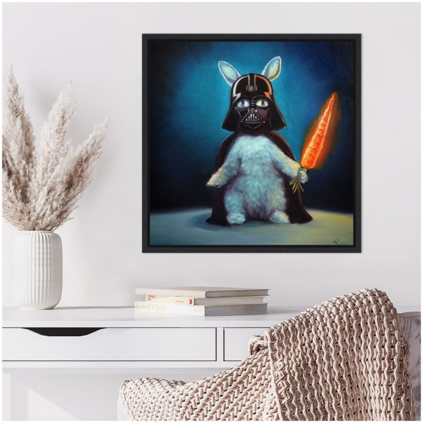 Bunny Vader Framed Canvas Wall Art Print