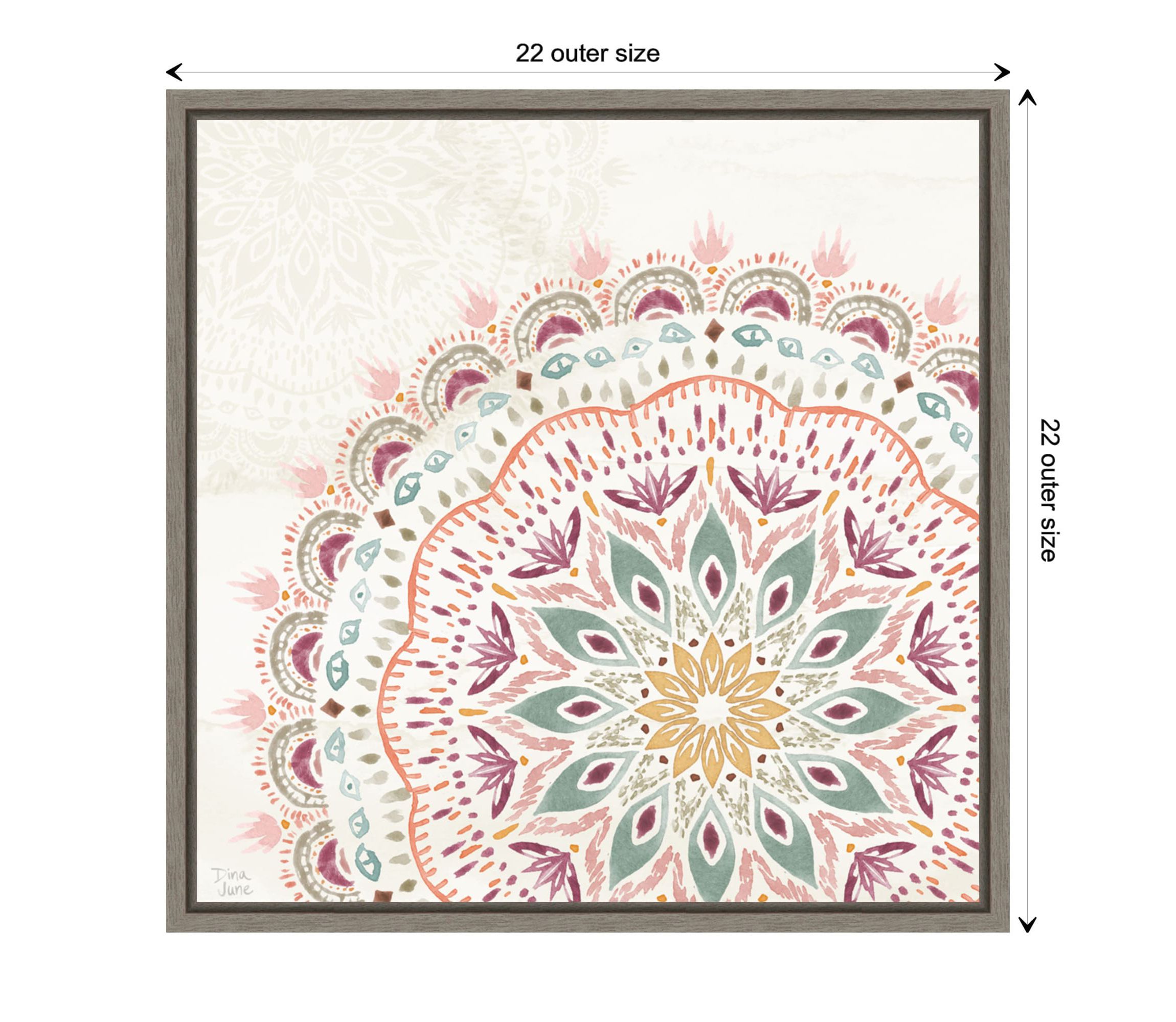 Boho Garden IX Framed Canvas Wall Art Print