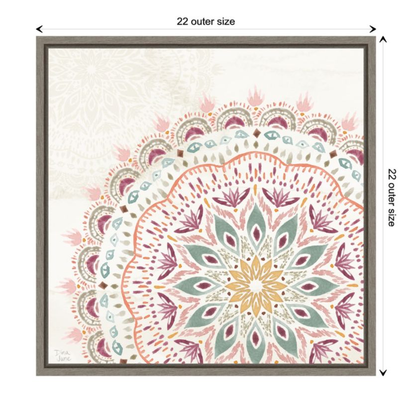 Boho Garden IX Framed Canvas Wall Art Print