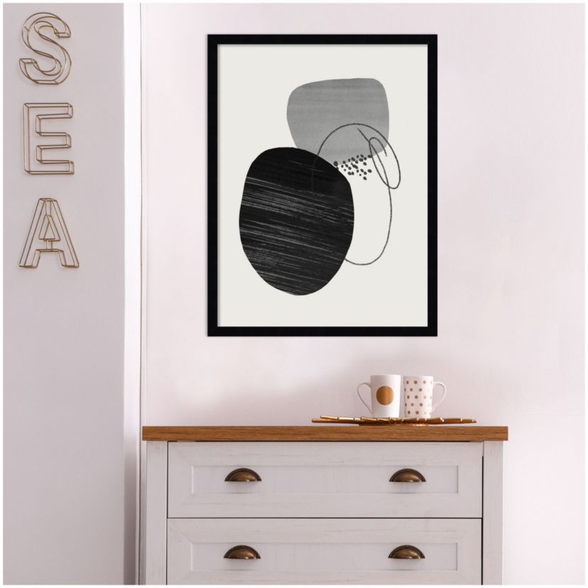 On The R ock The Rocks by Teju Reval Wood Framed Wall Art Print
