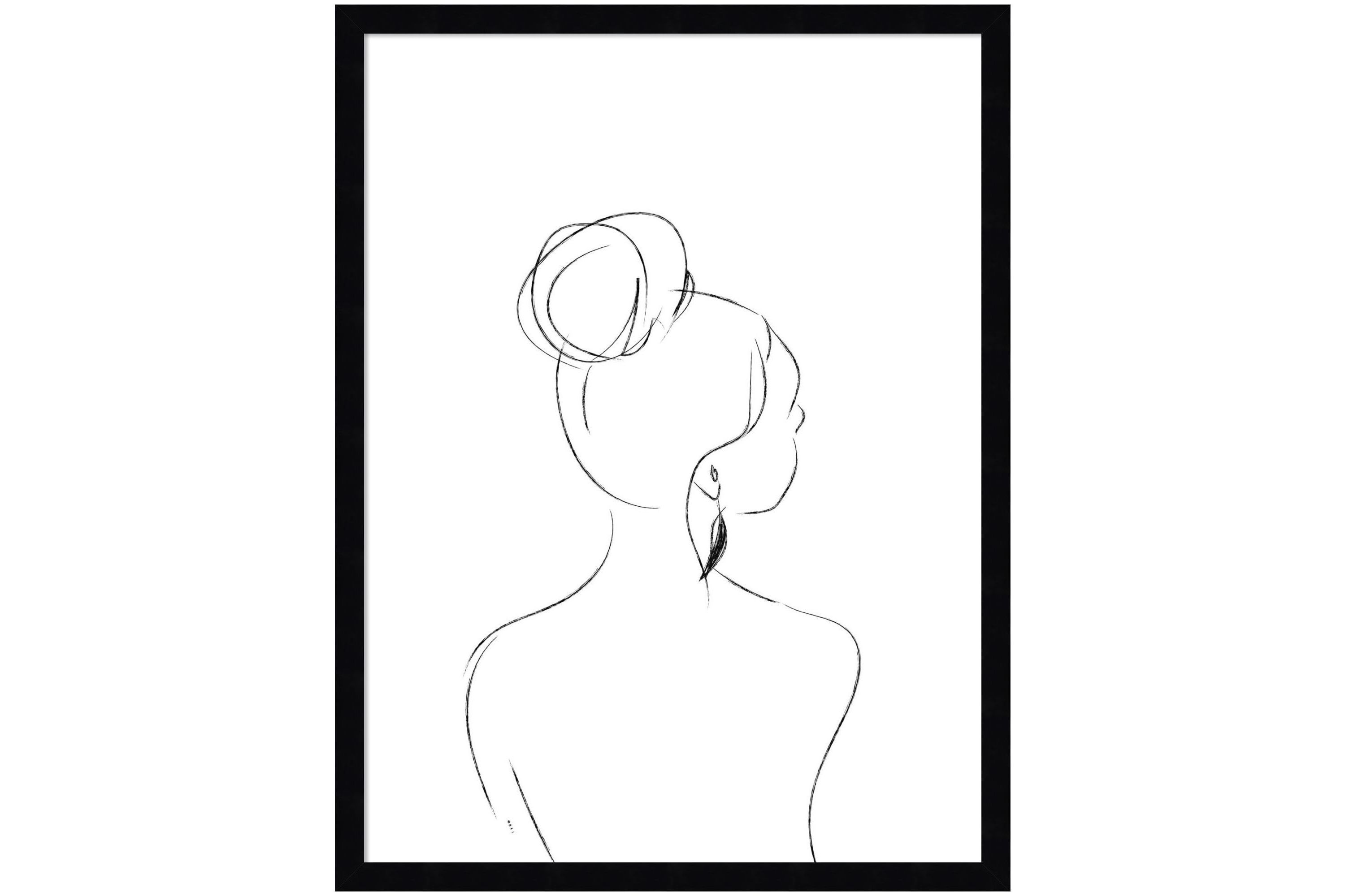 Minimalist Woman 2 by Teju Reval Wood Framed Wall Art Print