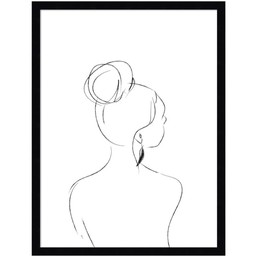 Minimalist Woman 2 by Teju Reval Wood Framed Wall Art Print