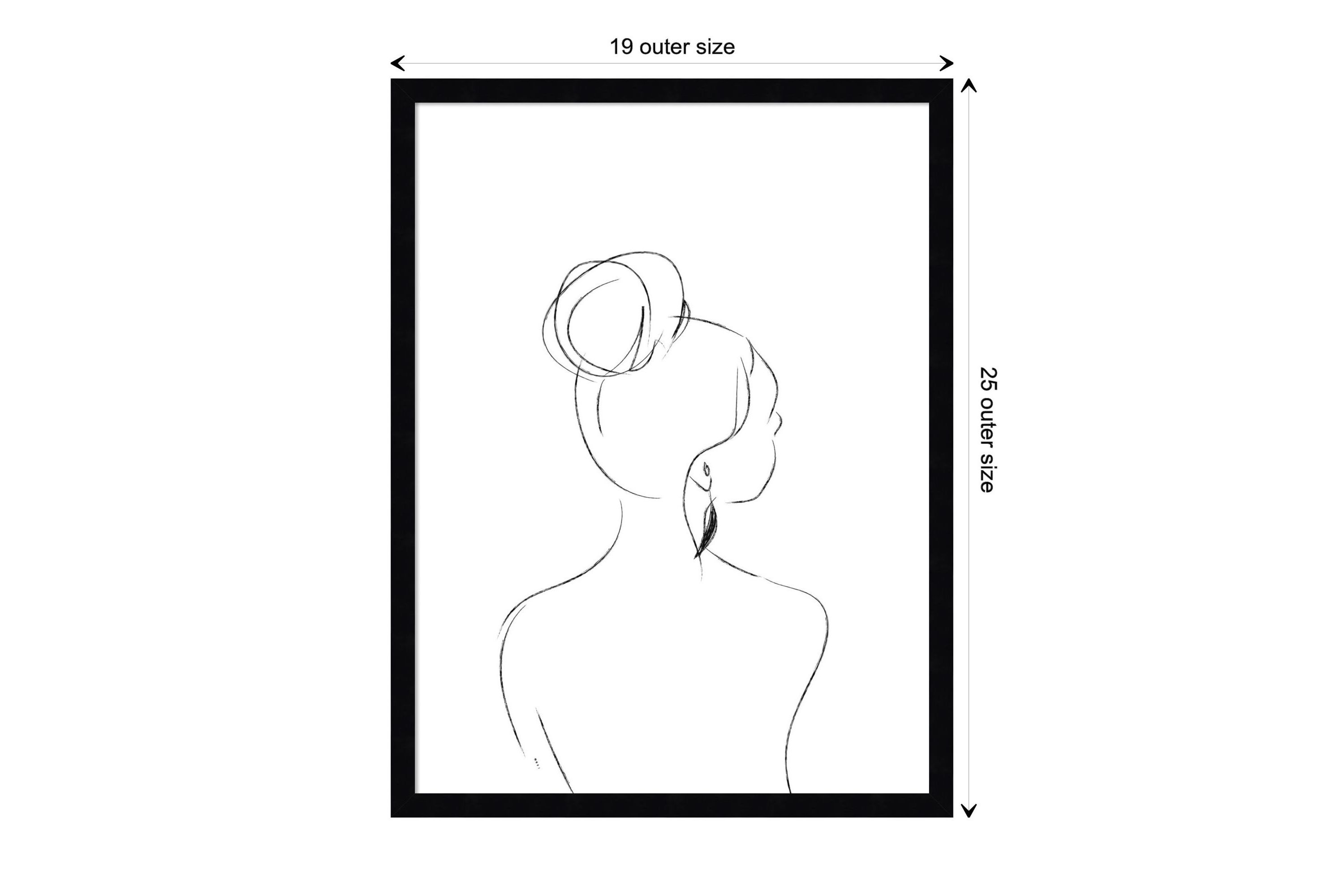 Minimalist Woman 2 by Teju Reval Wood Framed Wall Art Print