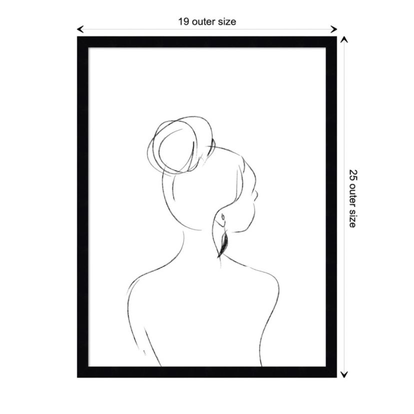 Minimalist Woman 2 by Teju Reval Wood Framed Wall Art Print