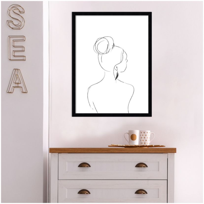Minimalist Woman 2 by Teju Reval Wood Framed Wall Art Print