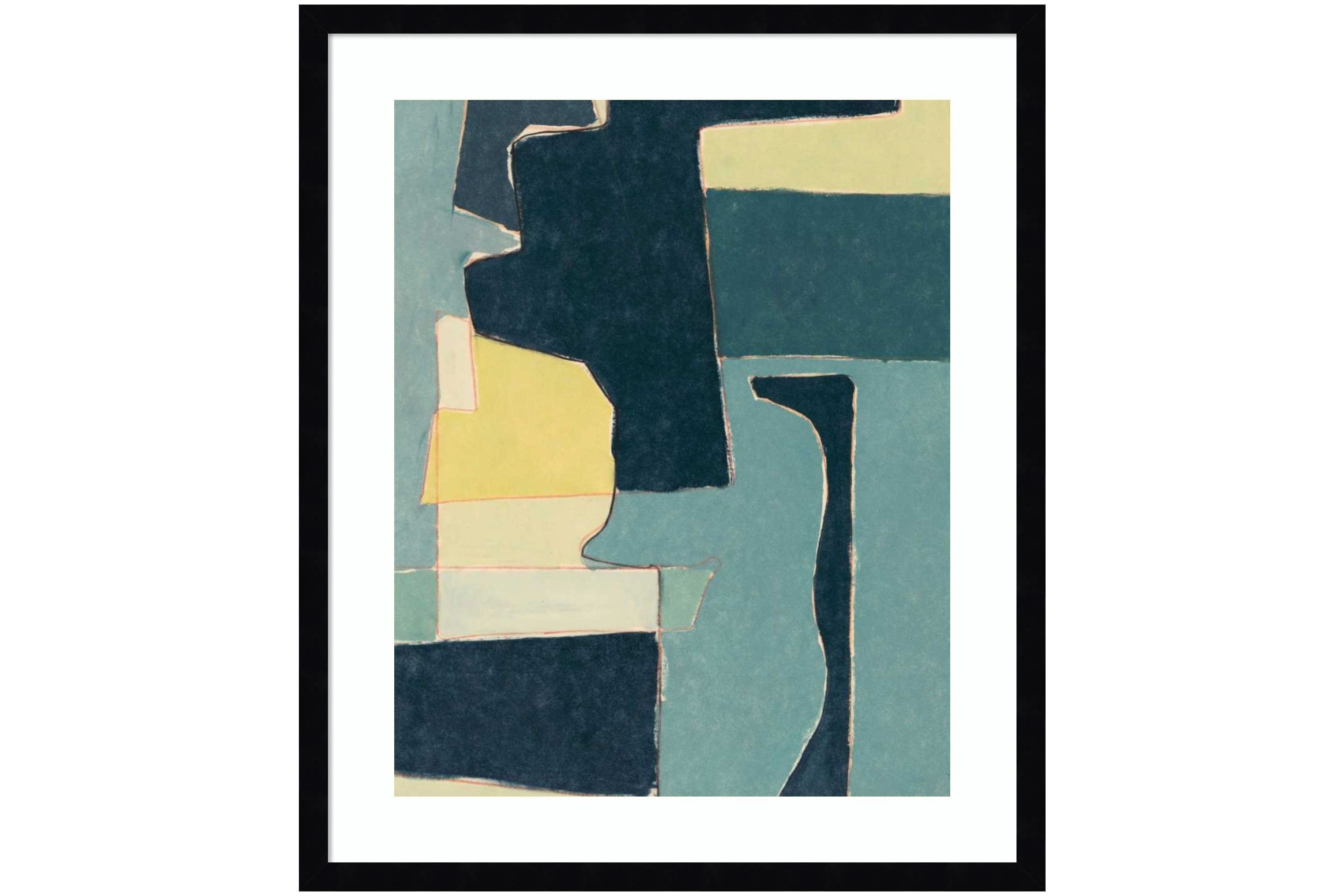 Blue Note II by Rob Delamater Wood Framed Wall Art Print