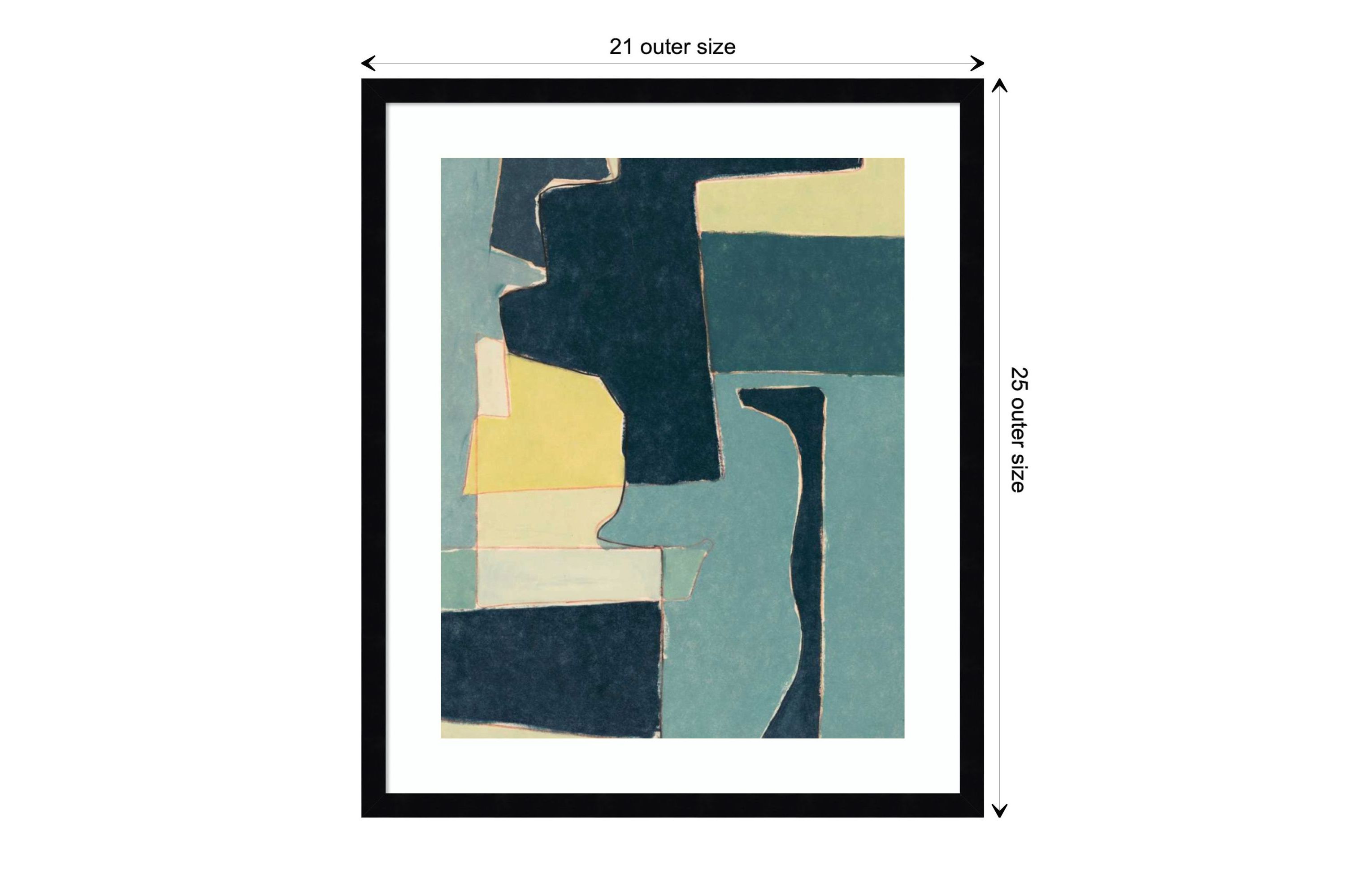 Blue Note II by Rob Delamater Wood Framed Wall Art Print