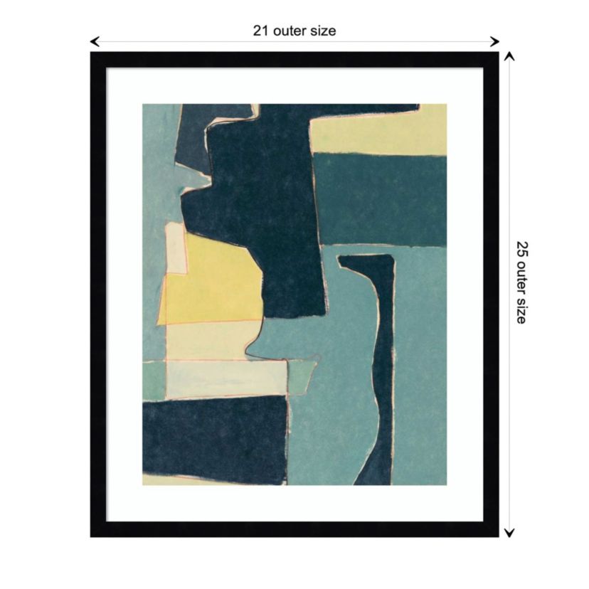 Blue Note II by Rob Delamater Wood Framed Wall Art Print