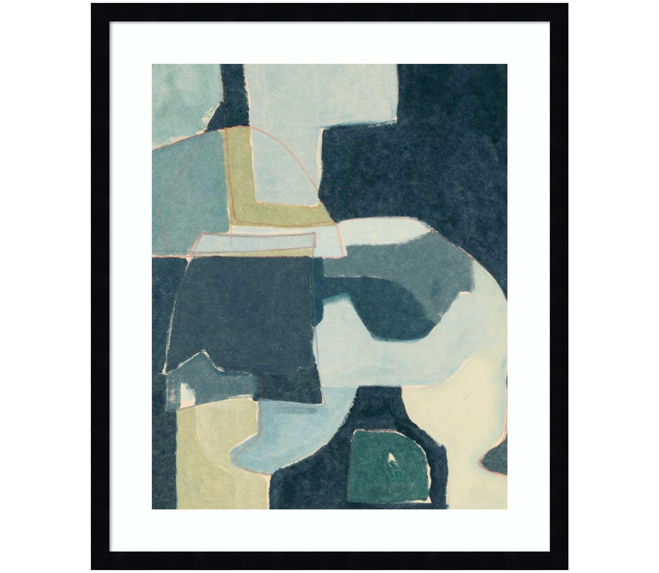 Blue Note III by Rob Delamater Wood Framed Wall Art Print