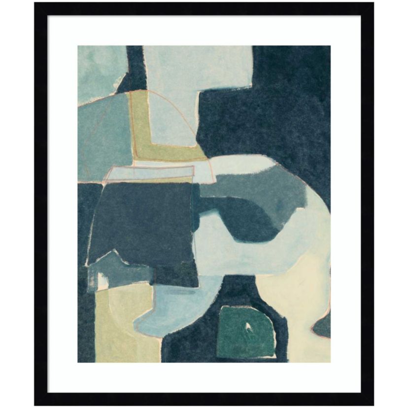 Blue Note III by Rob Delamater Wood Framed Wall Art Print