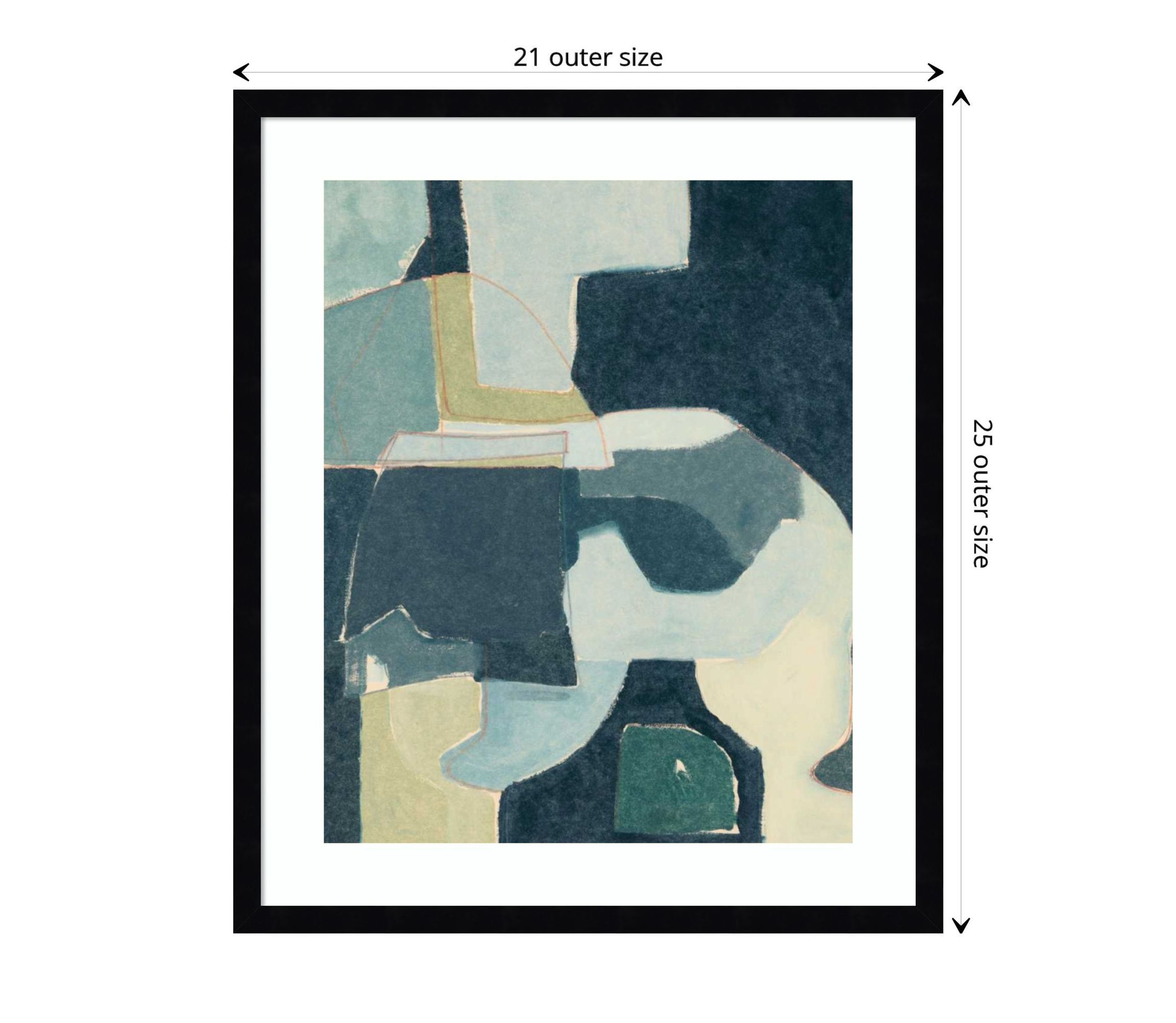 Blue Note III by Rob Delamater Wood Framed Wall Art Print
