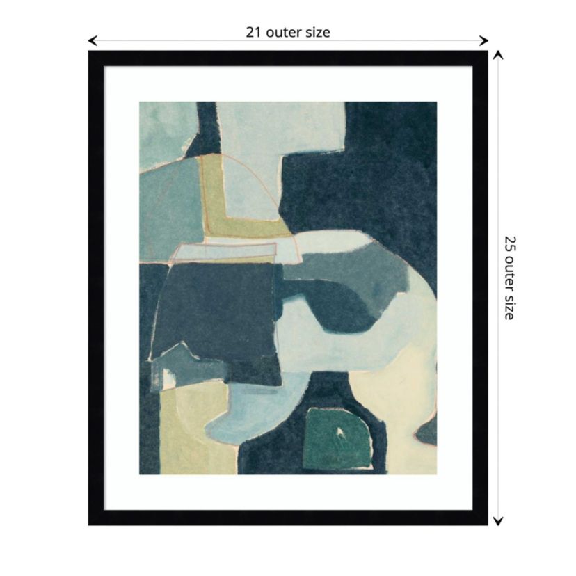Blue Note III by Rob Delamater Wood Framed Wall Art Print