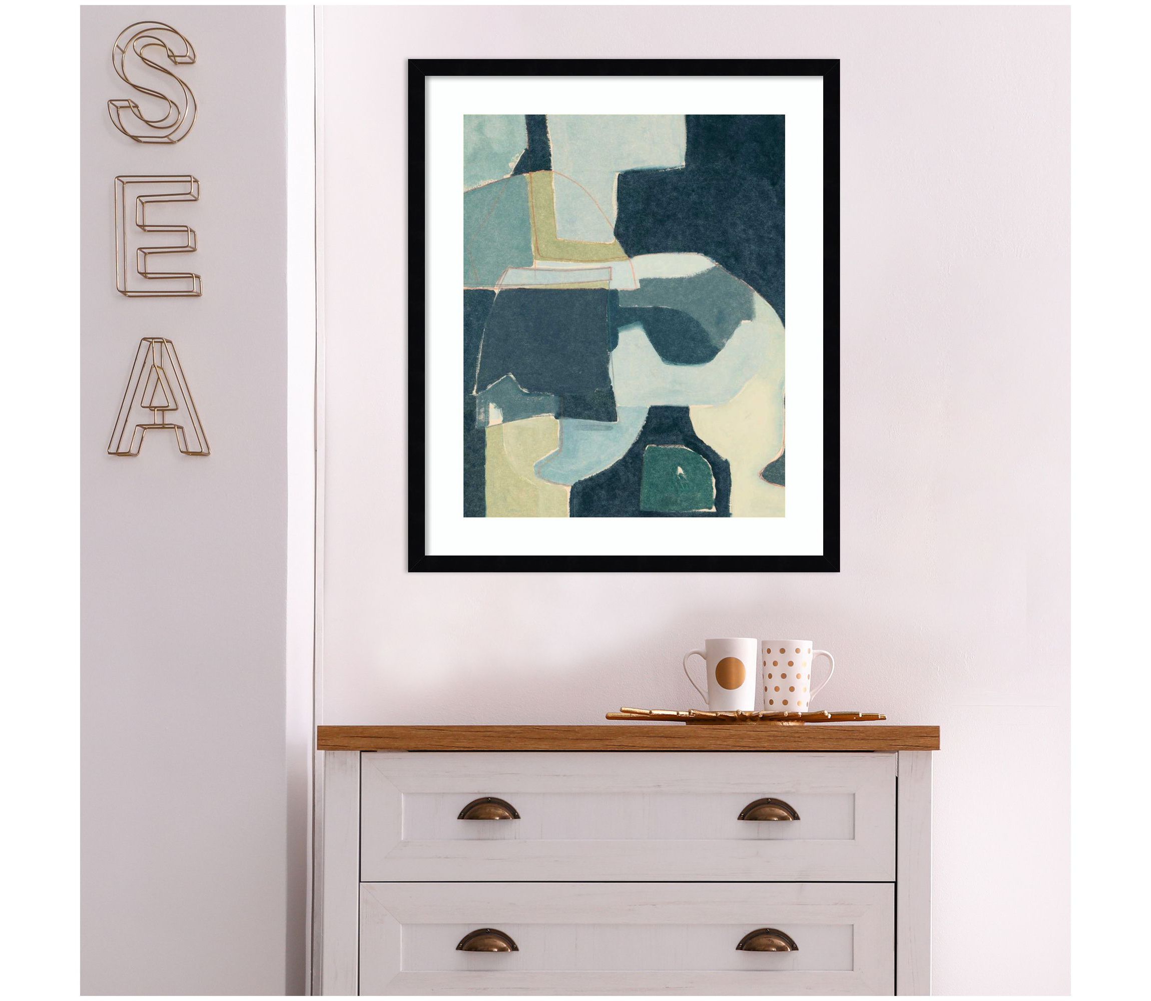 Blue Note III by Rob Delamater Wood Framed Wall Art Print