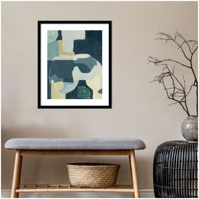 Blue Note III by Rob Delamater Wood Framed Wall Art Print