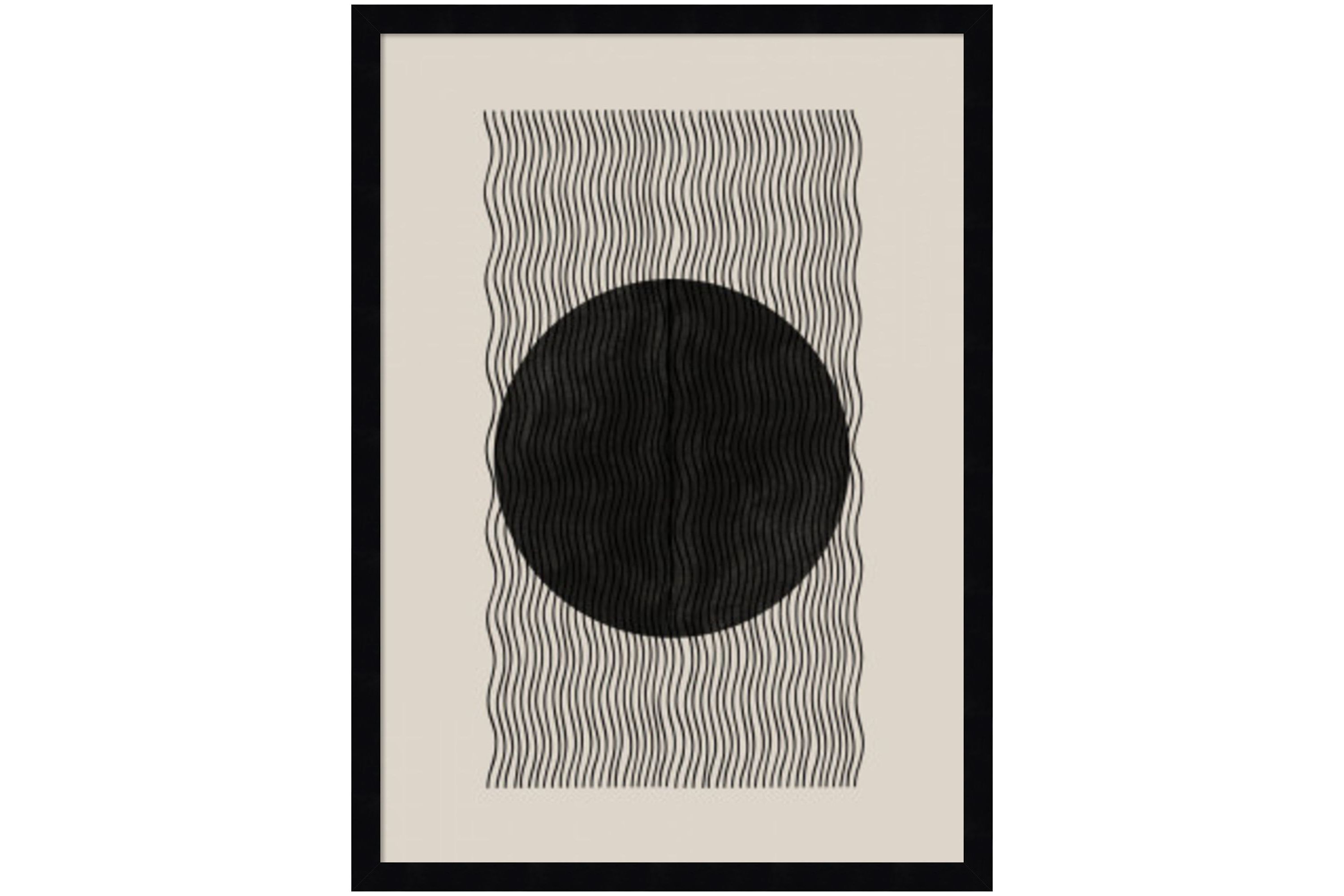 Black and Beige 2 by The MIUUS STUDIO Wood Framed Wall Art Print