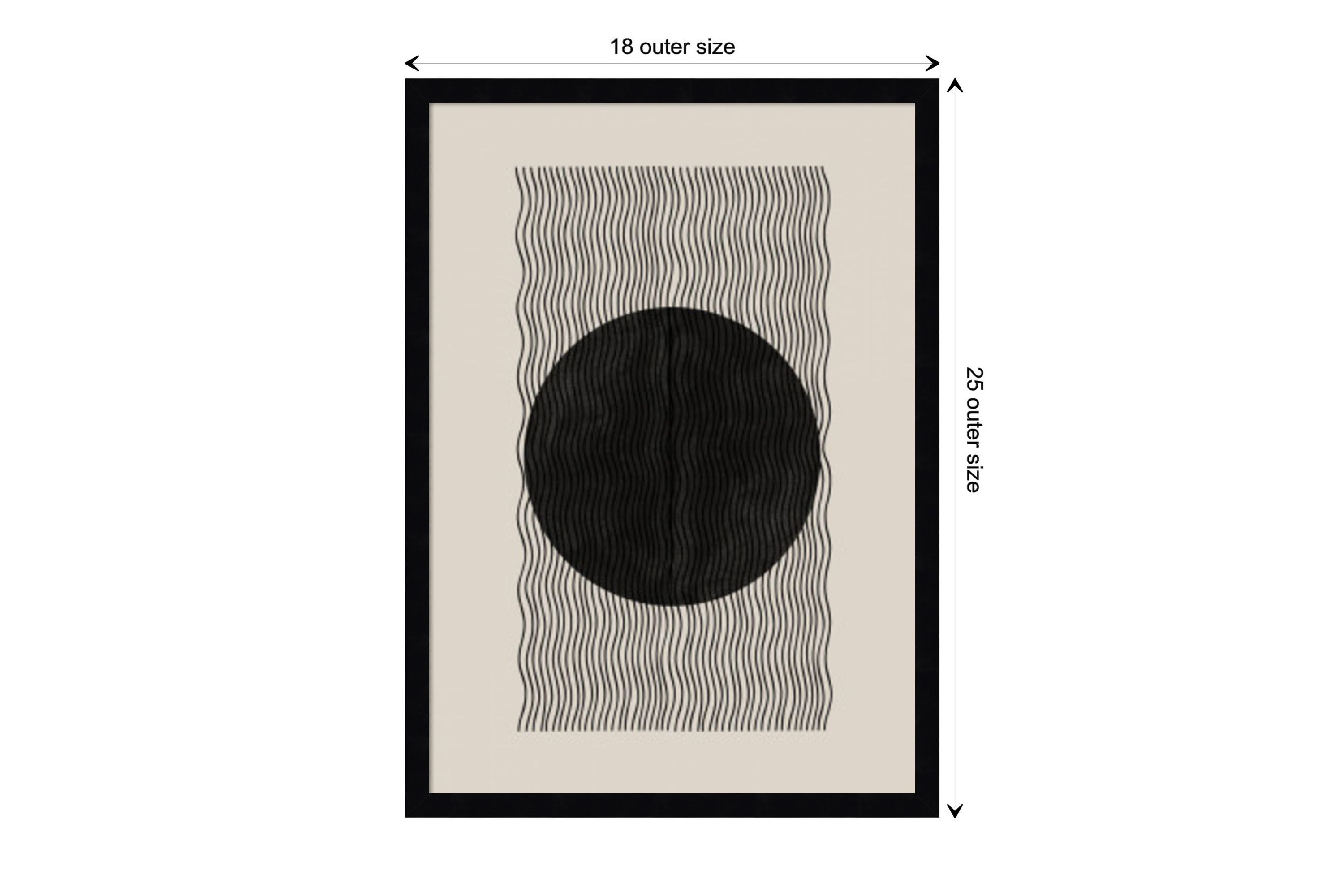 Black and Beige 2 by The MIUUS STUDIO Wood Framed Wall Art Print