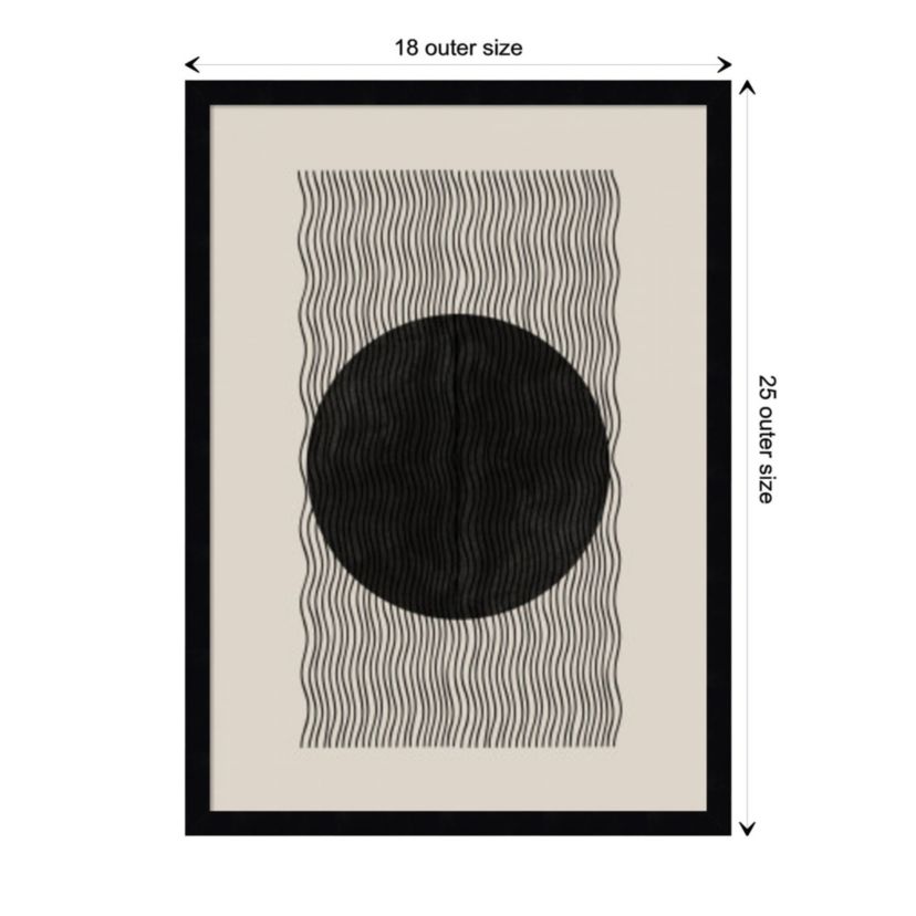Black and Beige 2 by The MIUUS STUDIO Wood Framed Wall Art Print