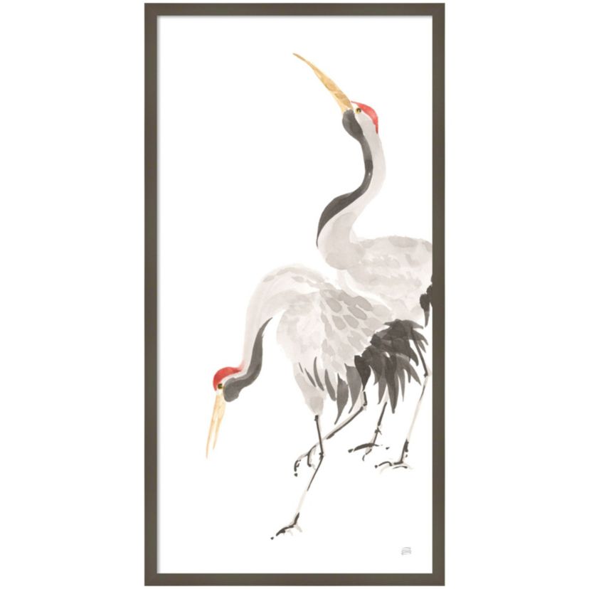 Scroll Crane IV by Chris Paschke Wood Framed Wall Art Print