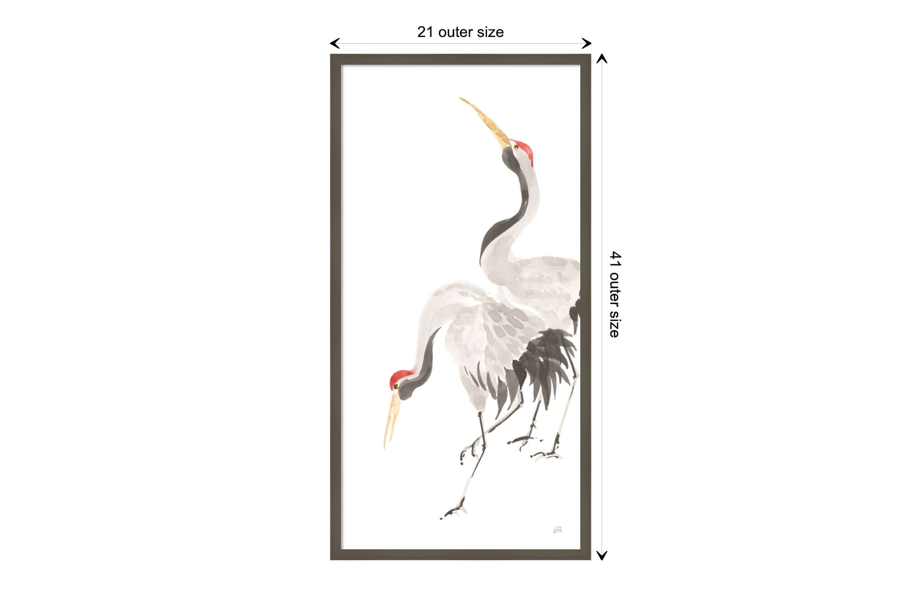 Scroll Crane IV by Chris Paschke Wood Framed Wall Art Print