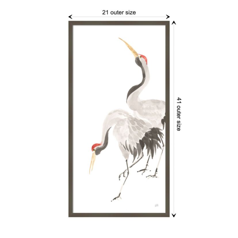Scroll Crane IV by Chris Paschke Wood Framed Wall Art Print