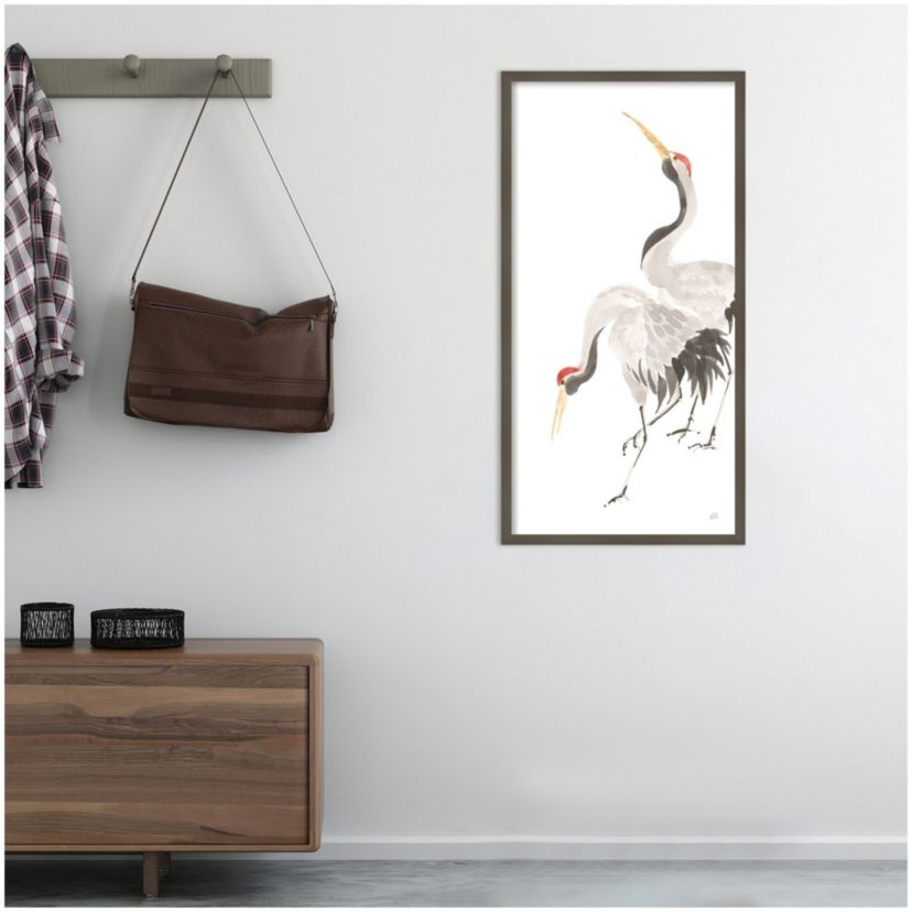 Scroll Crane IV by Chris Paschke Wood Framed Wall Art Print