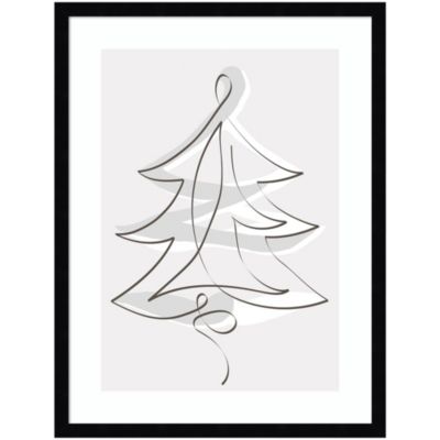 Amanti Art Merry Christmas 2 by Design Fabrikken Wood Framed Wall Art Print, Black, Small