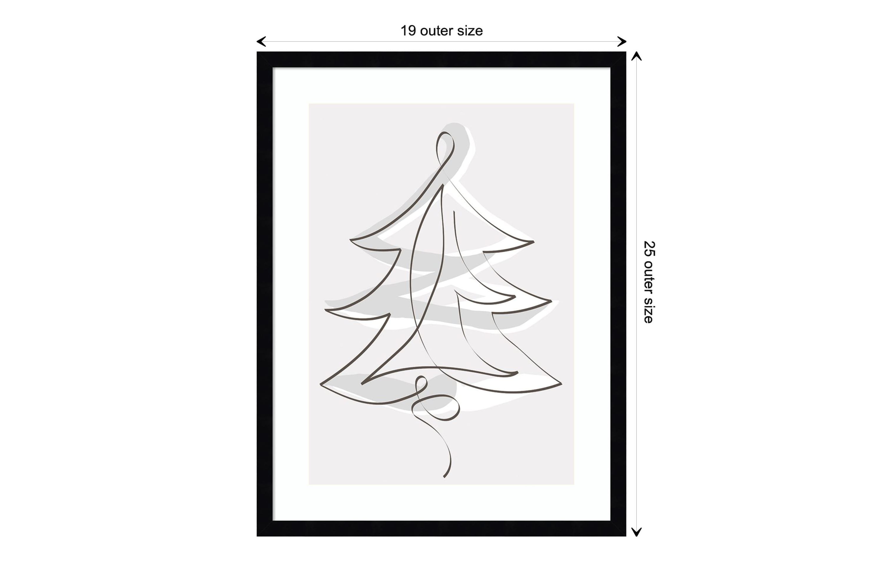 Merry Christmas 2 by Design Fabrikken Wood Framed Wall Art Print