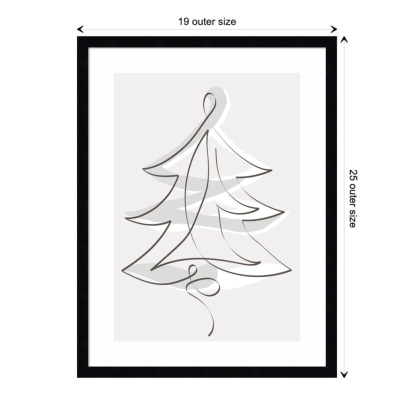 Merry Christmas 2 by Design Fabrikken Wood Framed Wall Art Print