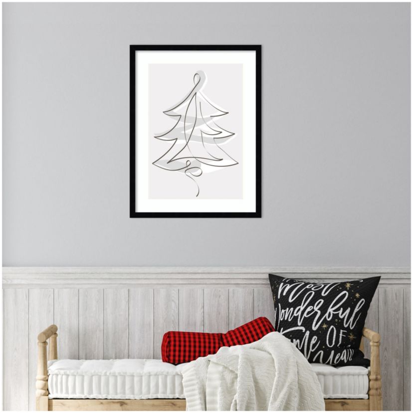 Merry Christmas 2 by Design Fabrikken Wood Framed Wall Art Print