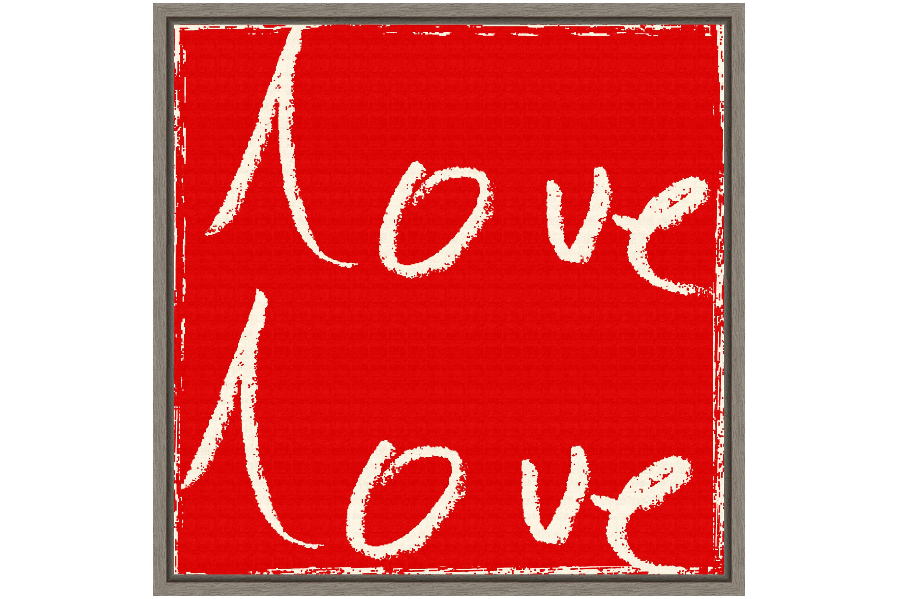 Love Love Framed Canvas Wall Art Print