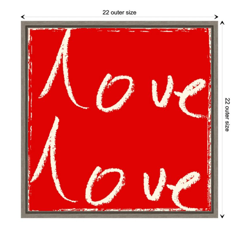 Love Love Framed Canvas Wall Art Print