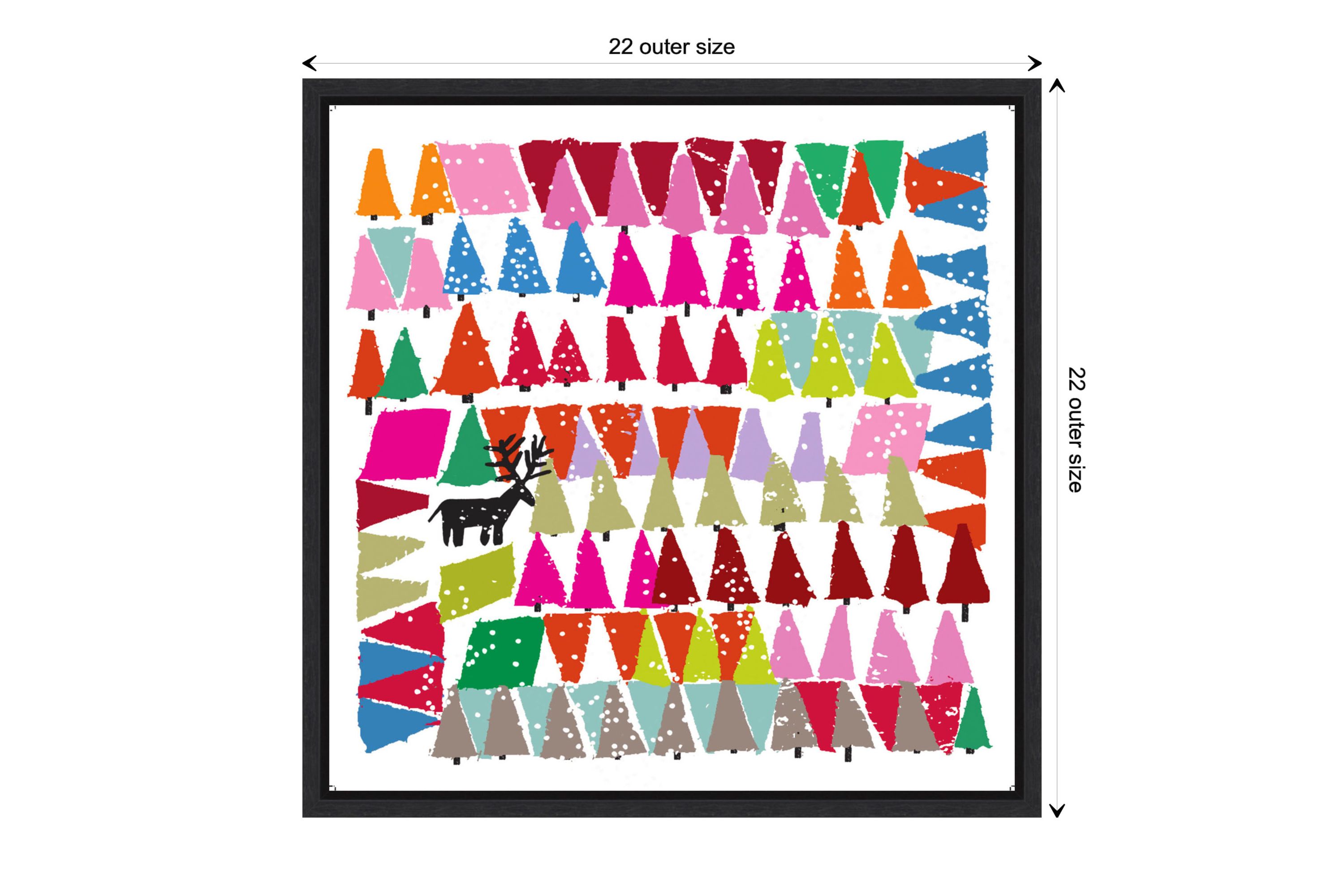 Winter Trees Framed Canvas Wall Art Print