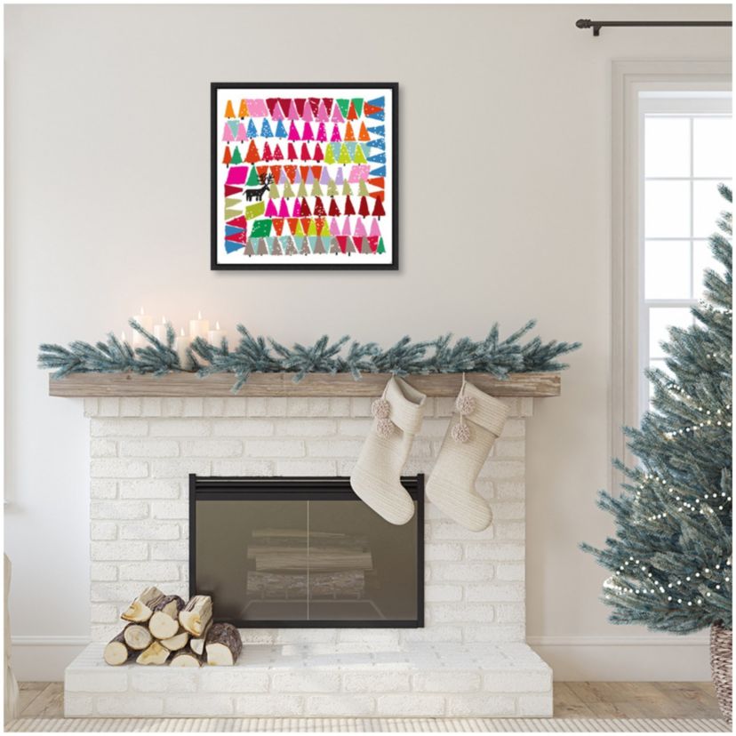 Winter Trees Framed Canvas Wall Art Print