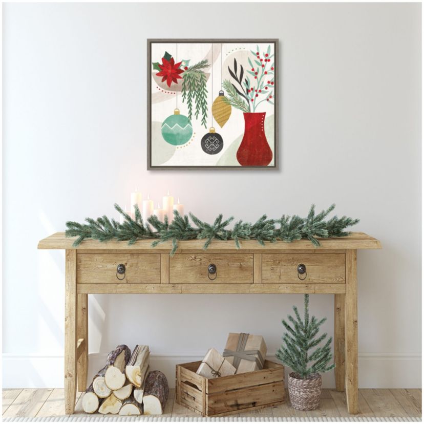 Deco Holiday III Framed Canvas Wall Art Print