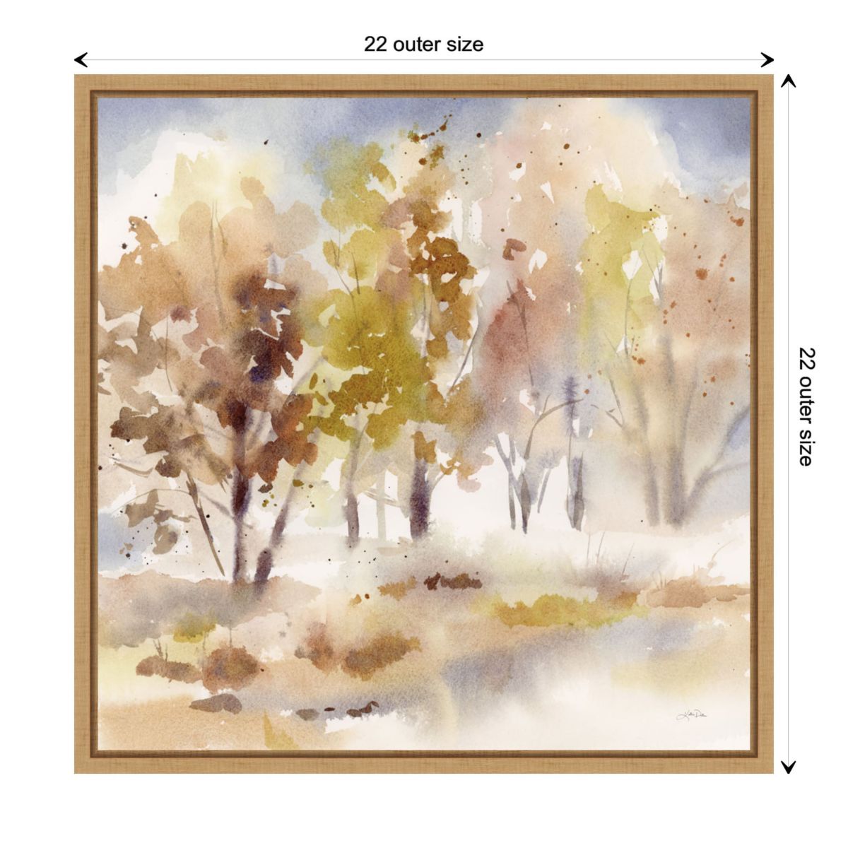 Autumn Grove Framed Canvas Wall Art Print